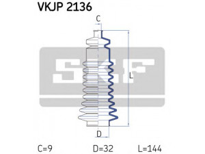 SKF VKJP 2136 gofruotoji membrana, vairavimas 
 Vairavimas -> Gofruotoji membrana/sandarinimai