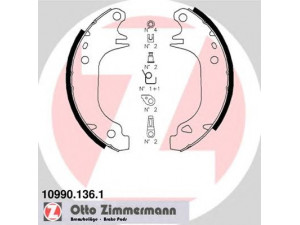 ZIMMERMANN 10990.136.1 stabdžių trinkelių komplektas 
 Techninės priežiūros dalys -> Papildomas remontas
4241J6, RB337335