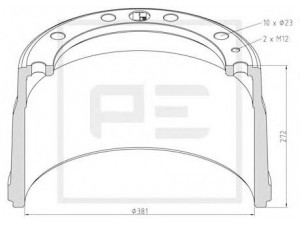 PE Automotive 026.600-00A stabdžių būgnas
000597516, 002479853, 00597516