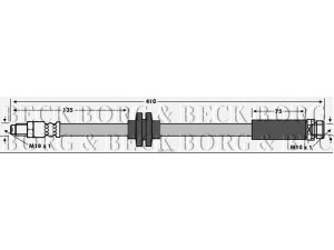 BORG & BECK BBH7781 stabdžių žarnelė 
 Stabdžių sistema -> Stabdžių žarnelės
1302601, 1306241, 1405494, 3M51 2282 FC