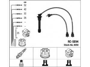 NGK 8059 uždegimo laido komplektas 
 Kibirkšties / kaitinamasis uždegimas -> Uždegimo laidai/jungtys
33700-56B20-A00, 33710-58B20
