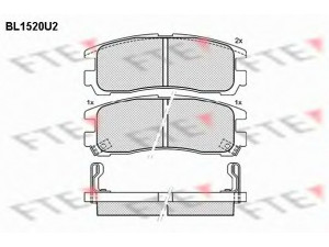 FTE BL1520U2 stabdžių trinkelių rinkinys, diskinis stabdys 
 Techninės priežiūros dalys -> Papildomas remontas
12510016, 1605939, 18024530, 18024922