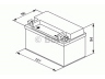 BOSCH 0 092 M60 070 starterio akumuliatorius; starterio akumuliatorius 
 Elektros įranga -> Akumuliatorius