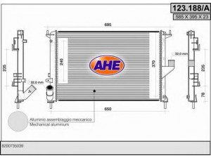 AHE 123.188/A radiatorius, variklio aušinimas 
 Aušinimo sistema -> Radiatorius/alyvos aušintuvas -> Radiatorius/dalys
8200735039