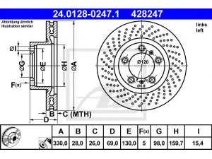 ATE 24.0128-0247.1 stabdžių diskas 
 Dviratė transporto priemonės -> Stabdžių sistema -> Stabdžių diskai / priedai
997 351 401 00, 997 351 401 01