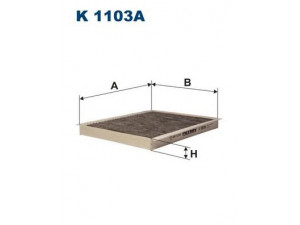 FILTRON K1103A filtras, salono oras 
 Techninės priežiūros dalys -> Techninės priežiūros intervalai
46723435, 71736776