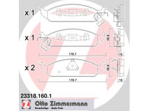 ZIMMERMANN 23318.160.1 stabdžių trinkelių rinkinys, diskinis stabdys 
 Techninės priežiūros dalys -> Papildomas remontas
04897746AA, 4728240, 4798885, 4856926