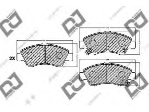 DJ PARTS BP1054 stabdžių trinkelių rinkinys, diskinis stabdys 
 Techninės priežiūros dalys -> Papildomas remontas
04650-SAA-900, 04650SAA900, 06450-S2G-000