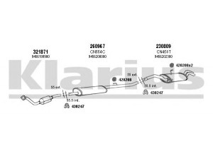 KLARIUS 330880E išmetimo sistema 
 Išmetimo sistema -> Išmetimo sistema, visa