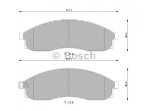 BOSCH 0 986 505 382 stabdžių trinkelių rinkinys, diskinis stabdys 
 Techninės priežiūros dalys -> Papildomas remontas
1V2Y3328Z, MN-268M, 41060 17U90