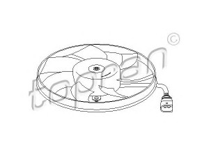 TOPRAN 111 284 ventiliatorius, radiatoriaus 
 Aušinimo sistema -> Oro aušinimas
1K0 959 455DG, 1K0 959 455R, 1K0 959 455DG