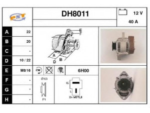 SNRA DH8011 kintamosios srovės generatorius 
 Elektros įranga -> Kint. sr. generatorius/dalys -> Kintamosios srovės generatorius
2706087701, 2706087704, 2706078001