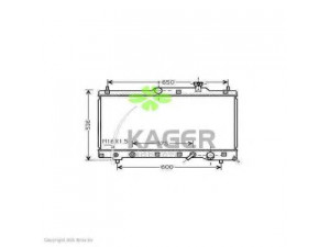 KAGER 31-2904 radiatorius, variklio aušinimas 
 Aušinimo sistema -> Radiatorius/alyvos aušintuvas -> Radiatorius/dalys
1640028100