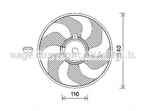 AVA QUALITY COOLING RT7567 ventiliatorius, radiatoriaus 
 Aušinimo sistema -> Oro aušinimas
21481AY610, 7701059785