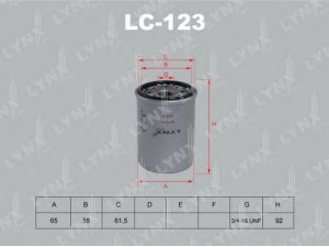 LYNXauto LC-123 alyvos filtras 
 Techninės priežiūros dalys -> Techninės priežiūros intervalai
AY100-TY014, 08922-02001, 15601-76008