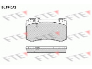 FTE BL1940A2 stabdžių trinkelių rinkinys, diskinis stabdys 
 Techninės priežiūros dalys -> Papildomas remontas
000 423 04 30, 003 420 62 20, 003 420 94 20