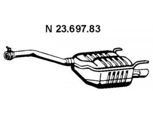 EBERSPÄCHER 23.697.83 galinis duslintuvas 
 Išmetimo sistema -> Duslintuvas
208 490 00 21, 2084900221