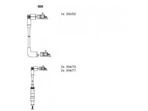 BREMI 926 uždegimo laido komplektas 
 Kibirkšties / kaitinamasis uždegimas -> Uždegimo laidai/jungtys
60538002, 60538003