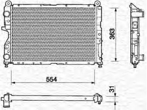 MAGNETI MARELLI 350213108000 radiatorius, variklio aušinimas 
 Aušinimo sistema -> Radiatorius/alyvos aušintuvas -> Radiatorius/dalys
46421466, 46404422, 46421466, 60610873