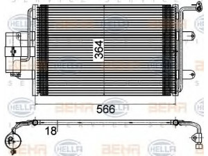 HELLA 8FC 351 036-384 kondensatorius, oro kondicionierius 
 Oro kondicionavimas -> Kondensatorius