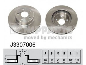 NIPPARTS J3307006 stabdžių diskas 
 Stabdžių sistema -> Diskinis stabdys -> Stabdžių diskas
26300-AE040, 26310-AA021, 26310-AA030