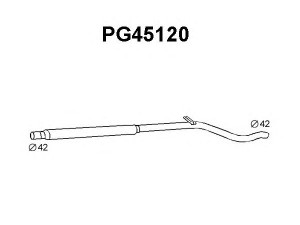 VENEPORTE PG45120 vidurinis duslintuvas 
 Išmetimo sistema -> Duslintuvas
172831, 172881