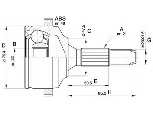 OPEN PARTS CVJ5369.10 jungčių komplektas, kardaninis velenas 
 Ratų pavara -> Sujungimai/komplektas
32723C