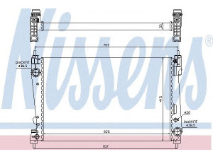 NISSENS 61916 radiatorius, variklio aušinimas 
 Aušinimo sistema -> Radiatorius/alyvos aušintuvas -> Radiatorius/dalys
1300 287, 1300329, 51808364, 51840476