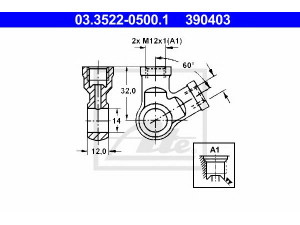 ATE 03.3522-0500.1 jungtis, metaliniai vamzdeliai
90 810 522 467, 1444 942 X1, 974 130 002