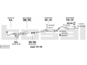 BOSAL 012.970.37 išmetimo sistema 
 Išmetimo sistema -> Išmetimo sistema, visa