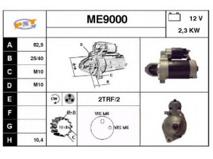 SNRA ME9000 starteris 
 Elektros įranga -> Starterio sistema -> Starteris
0051512901