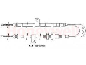 BENDIX 432185B trosas, stovėjimo stabdys 
 Stabdžių sistema -> Valdymo svirtys/trosai
6658751, 89FB2A603AJ