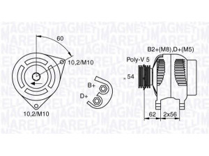 MAGNETI MARELLI 063534150230 kintamosios srovės generatorius 
 Elektros įranga -> Kint. sr. generatorius/dalys -> Kintamosios srovės generatorius
24437120, 6204104, 9200958