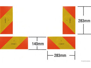 HERTH+BUSS ELPARTS 78700140 įspėjamųjų žymių rinkinys