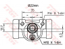 TRW BWH375 rato stabdžių cilindras 
 Stabdžių sistema -> Ratų cilindrai
9947094