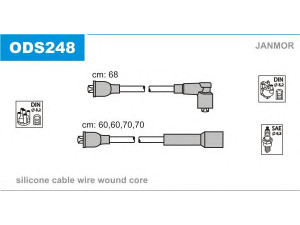 JANMOR ODS248 uždegimo laido komplektas 
 Kibirkšties / kaitinamasis uždegimas -> Uždegimo laidai/jungtys
1612456, 90007104