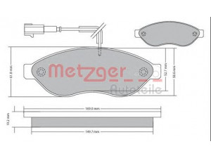 METZGER 1170073 stabdžių trinkelių rinkinys, diskinis stabdys 
 Techninės priežiūros dalys -> Papildomas remontas
4253.56, 4253.58, 77364014, 77364160