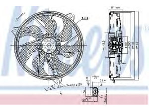 NISSENS 85662 ventiliatorius, radiatoriaus 
 Aušinimo sistema -> Oro aušinimas
125391