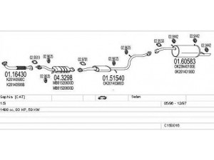 MTS C150016002387 išmetimo sistema 
 Išmetimo sistema -> Išmetimo sistema, visa