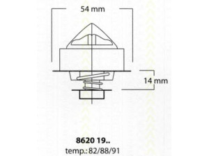 TRISCAN 8620 1988 termostatas, aušinimo skystis 
 Aušinimo sistema -> Termostatas/tarpiklis -> Thermostat
273459, 2734598