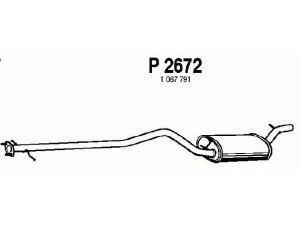 FENNO P2672 vidurinis duslintuvas 
 Išmetimo sistema -> Duslintuvas
1067791, 1121574