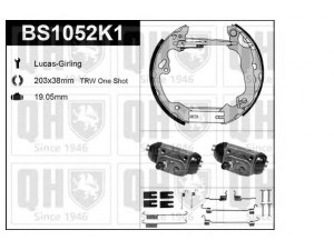 QUINTON HAZELL BS1052K1 stabdžių rinkinys, būgniniai stabdžiai