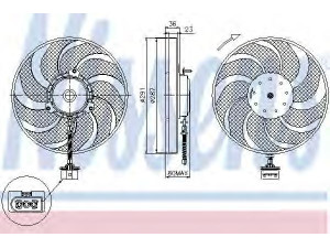NISSENS 85545 ventiliatorius, radiatoriaus 
 Aušinimo sistema -> Oro aušinimas
1J0.959.455 R, 1J0.959.455 R, 1J0.959.455 R