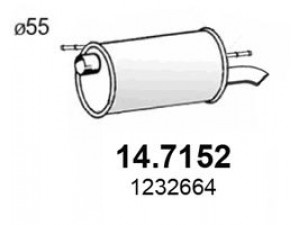 ASSO 14.7152 galinis duslintuvas 
 Išmetimo sistema -> Duslintuvas
1030349, 1087570, 1232664, 1484069