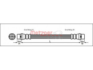 METZGER 4114794 stabdžių žarnelė 
 Stabdžių sistema -> Stabdžių žarnelės
4D0 611 707D, 4D0 611 707D