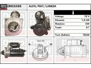 DELCO REMY DRS3288 starteris 
 Elektros įranga -> Starterio sistema -> Starteris
46406973, 71782288