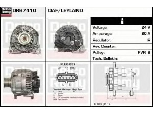 DELCO REMY DRB7410 kintamosios srovės generatorius 
 Elektros įranga -> Kint. sr. generatorius/dalys -> Kintamosios srovės generatorius
1387388, AELD074