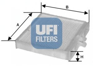 UFI 53.090.00 filtras, salono oras 
 Techninės priežiūros dalys -> Techninės priežiūros intervalai
6447-HT