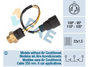 FAE 38080 temperatūros jungiklis, radiatoriaus ventiliatorius 
 Aušinimo sistema -> Siuntimo blokas, aušinimo skysčio temperatūra
1341022, 90355936