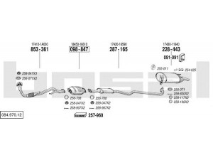 BOSAL 084.970.12 išmetimo sistema 
 Išmetimo sistema -> Išmetimo sistema, visa